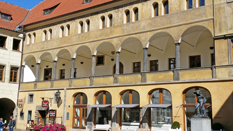 Prague Old Town, Tyn Courtyard, Italian Renaissance arcading