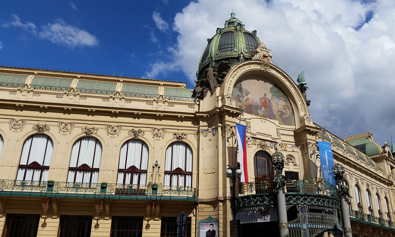 Prague Municipal House, an example of Art Nouveau 