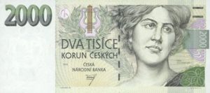 czech 2000 korun note