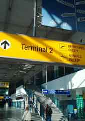 prague airport termianl 2 arrival sign