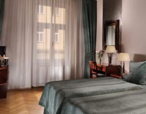 prague zizkov hotels, bedroom at the hotel ariston
