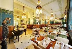 sarah bernhardt prague french restaurant interior with grand piano