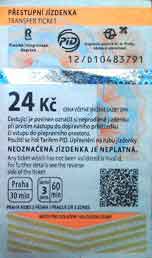 czech 24 korun ticket