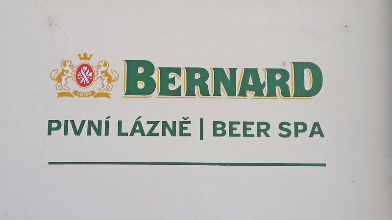 bernard prague beer spa sign