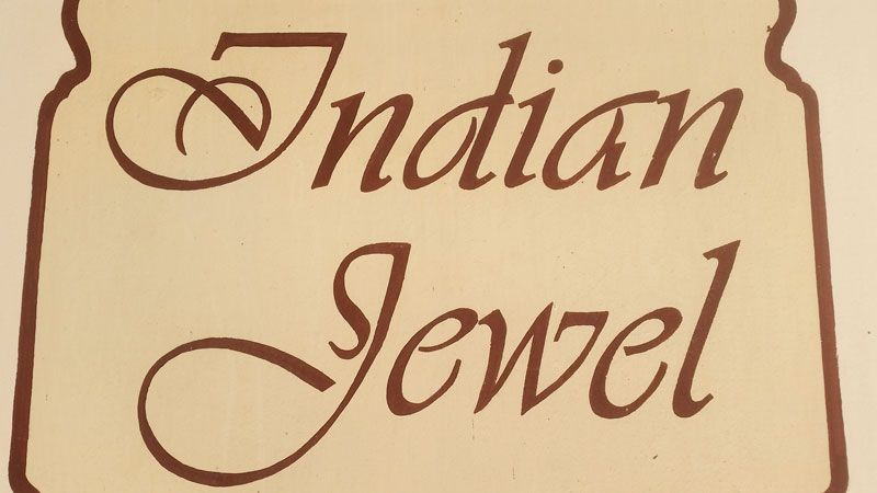 sign saying indian jewel