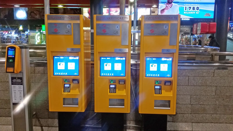 3 touch screen prague public transport ticket machines