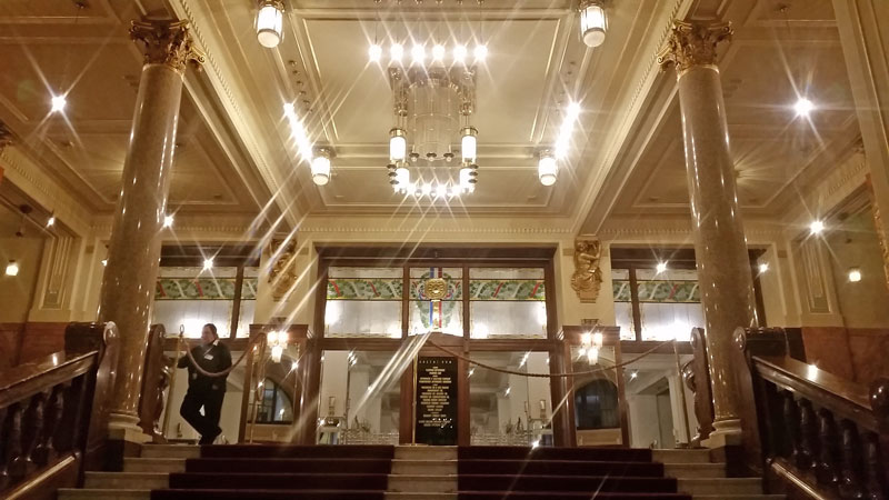 art nouveau foyer of the Prague Municipal house