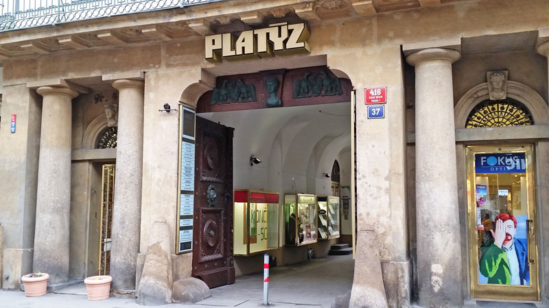 The 19th Century Ne-Renaissance New Town entry to the Platyz Palace Courtyard