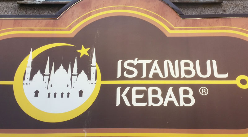 sign saying istanbul kebab