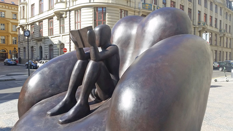 jaroslav rona bronze sculpture called the reader