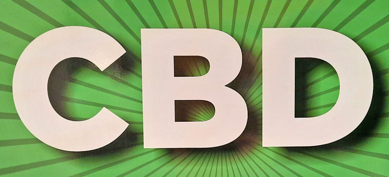 graphic going the letters cbd