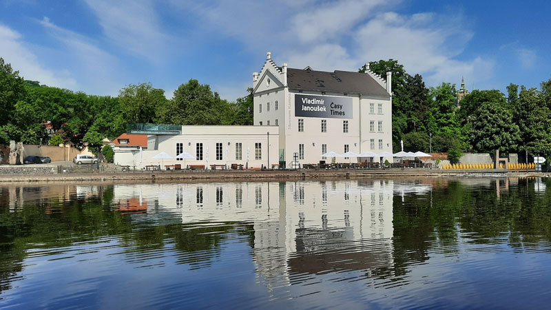 Prague Kampa Museum viewed from Shooters Island