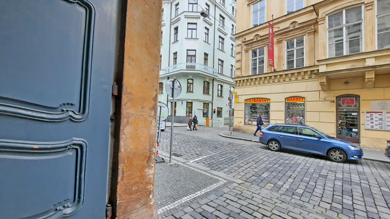 the view of the street from panska 7 in prague used as a filming location in prague
