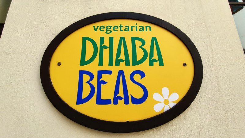 dhaba beas vegetarian restaurant signage in prague