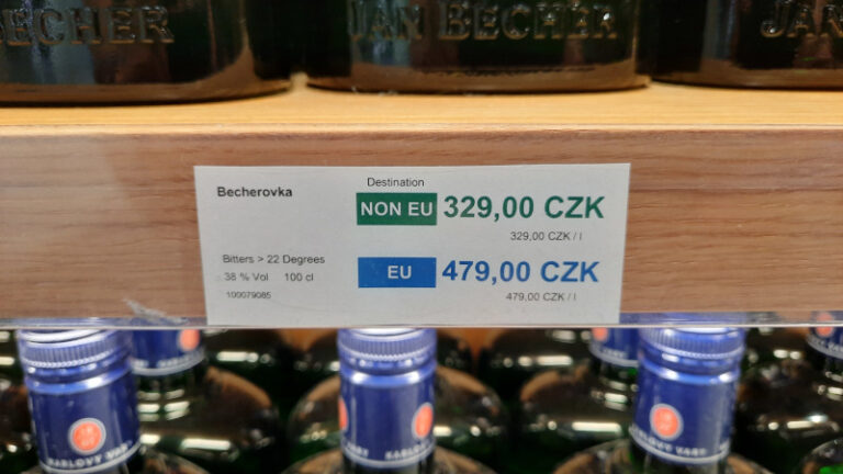 prague airport duty free before security