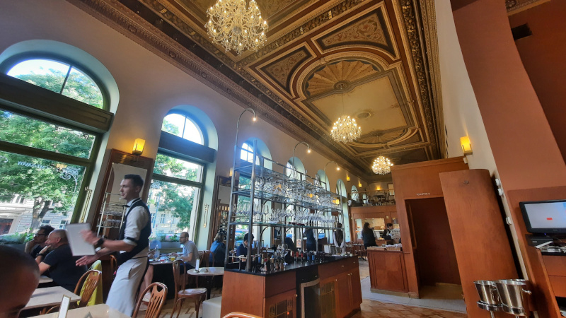 interior classical decoration of the prague cafe savoy