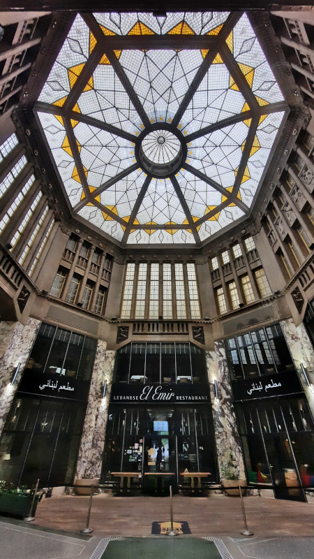 prague koruna palace interior atrium and dome