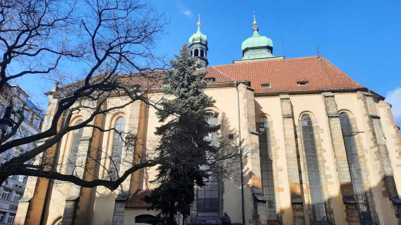 gothic church of the holy spirit in dusni street prague