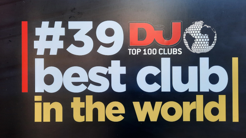 signage for dj mag voting duplex nightclub at number 39 in the top 100 clubs of the world