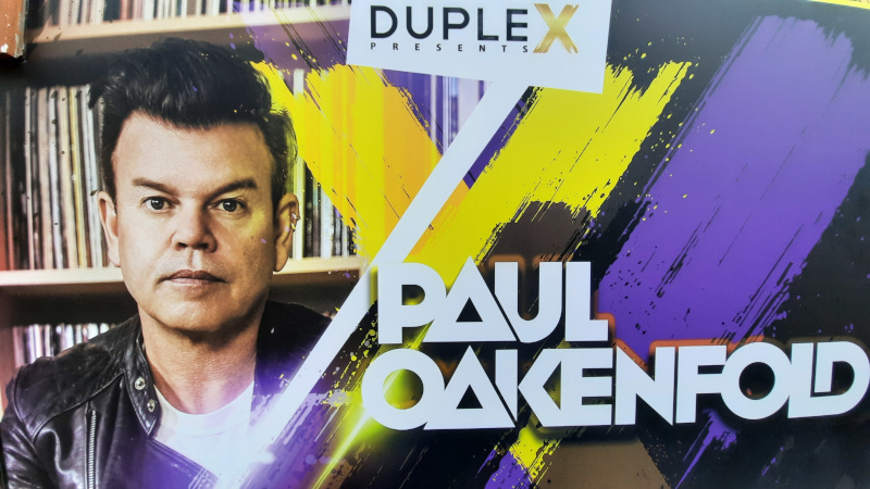 signage for a paul oakenfold music event at the duplex nightclub