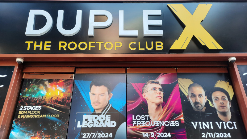 prague duplex nightclub main entry signage and posters