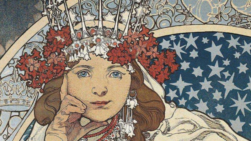 alfons mucha museum princess hyacinth poster detail