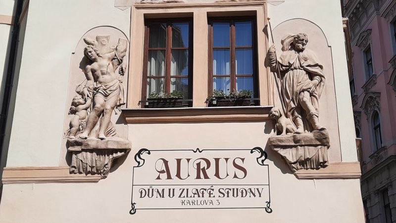 building decoration showing the plague and suffering saint sebastian and saint rocchus which may be on prague plague columns