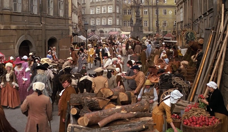 Prague Amadeus Filming Locations the main street market scene